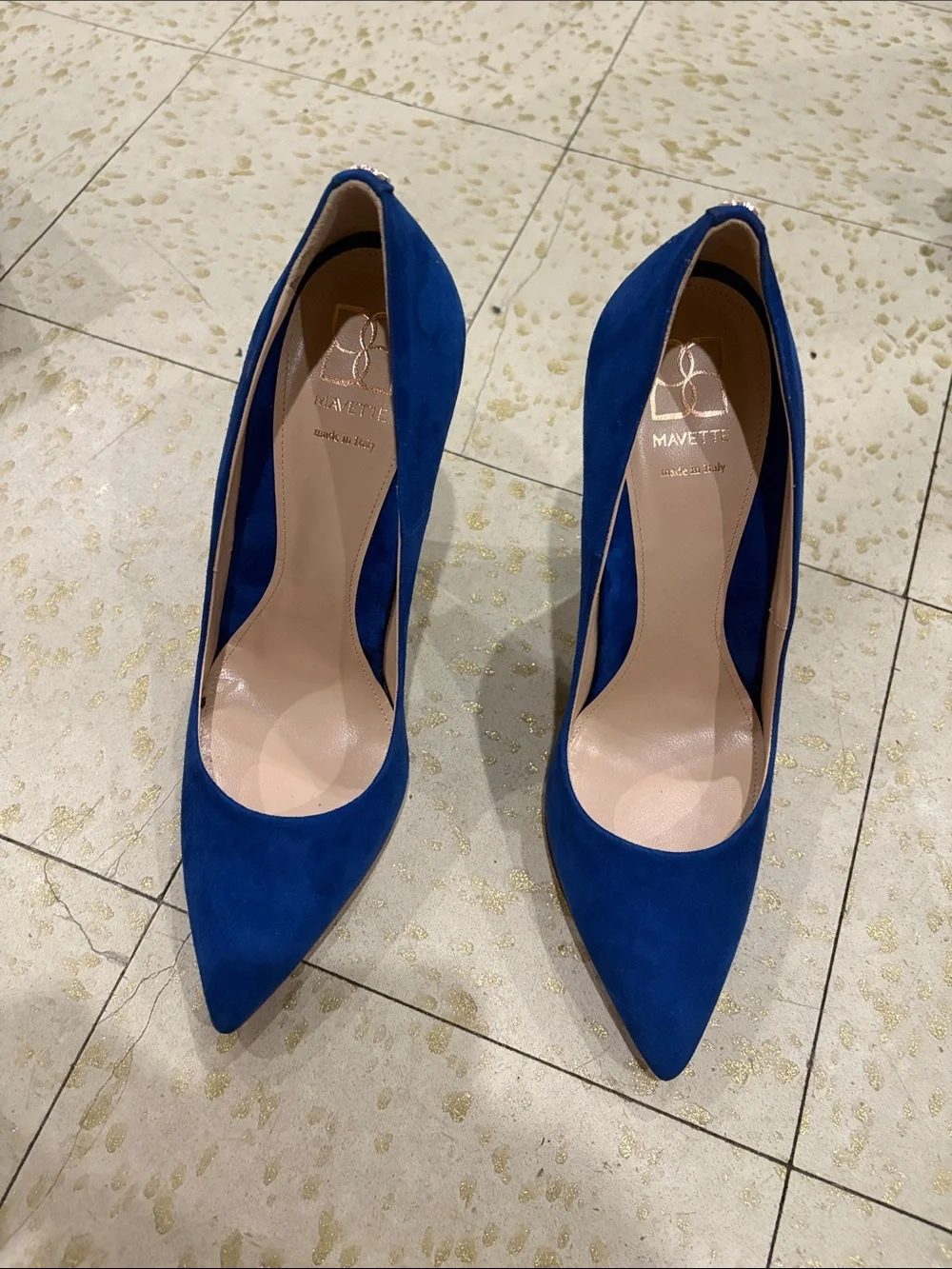 Mavette Madonna Pump Blue Suede EU 39